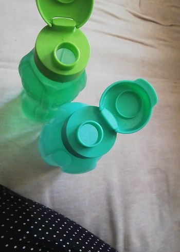 Tupperware Renkli Yeşil Plastik Mutfak Şişeleri