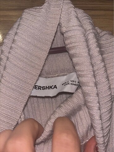 s Beden mor Renk Bershka crop kazak