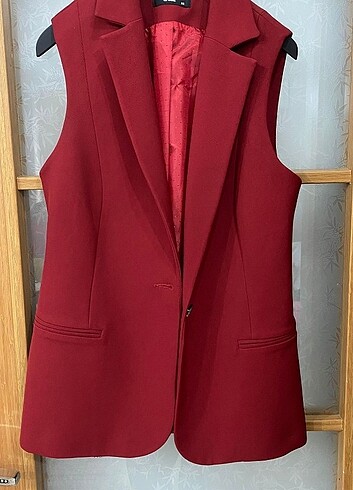 36 beden blazer bordu yelek 