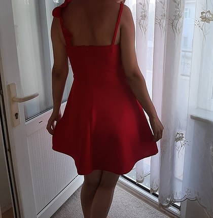 kırmızı mini elbise 
