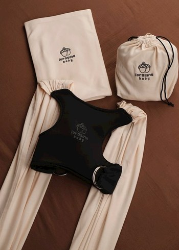 LORASİNA Beyaz Bebek Taşıma Slingi - Görsel 3