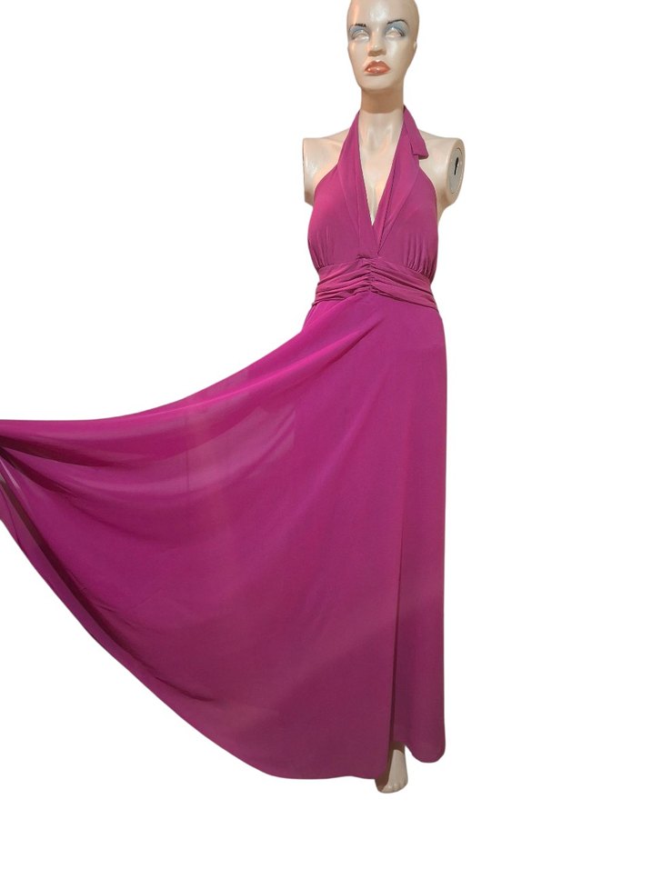 mürdüm  Drapeli Uzun Abiye Elbise - Görsel 2