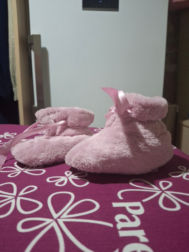 Kız bebek için Pembe Peluş patik - Görsel 5