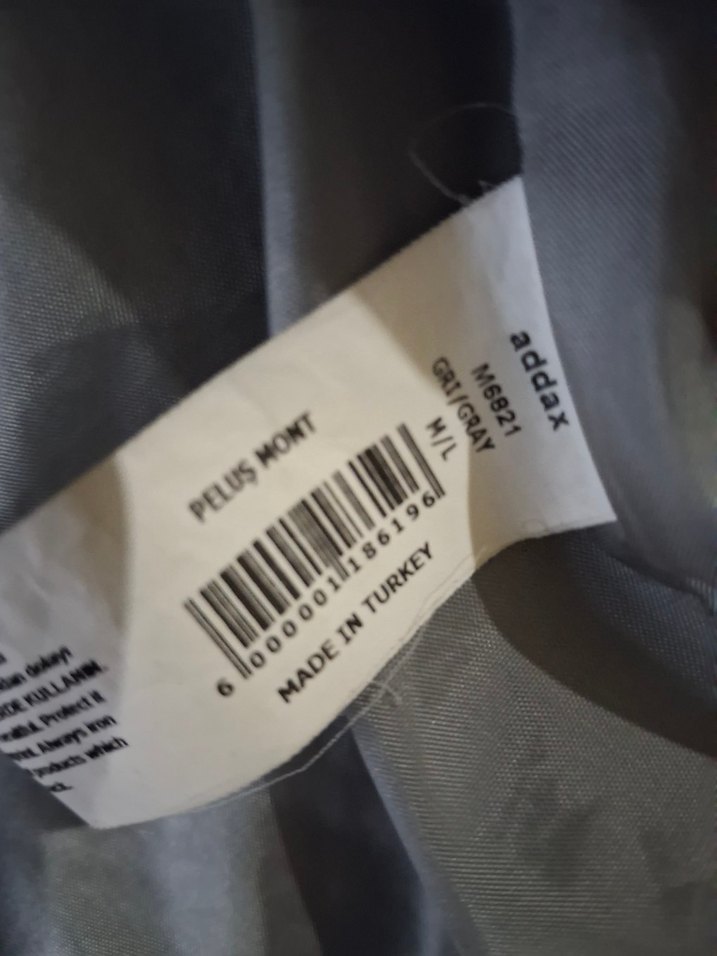 Addax Gri Peluş Kürk Ceket - Görsel 5