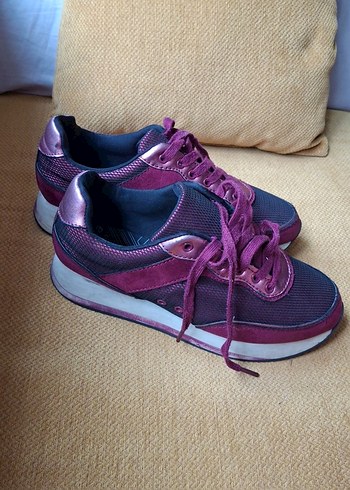 bershka bordoı Kadın Spor Ayakkabı - Görsel 10