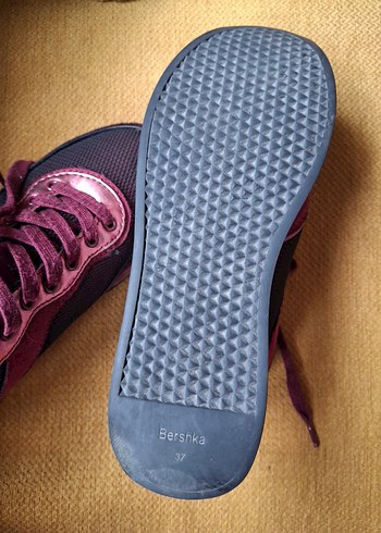 bershka bordoı Kadın Spor Ayakkabı - Görsel 6