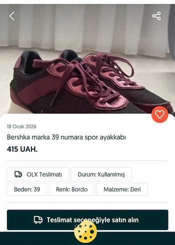 bershka bordoı Kadın Spor Ayakkabı - Görsel 11