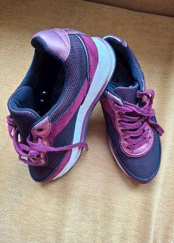 bershka bordoı Kadın Spor Ayakkabı - Görsel 2