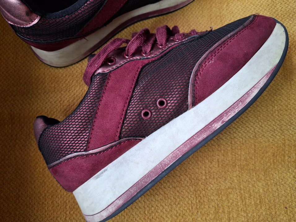 bershka bordoı Kadın Spor Ayakkabı - Görsel 5