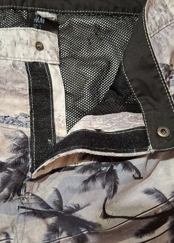 Gri Baskılı Mini Erkek Deniz Şortu - Görsel 4