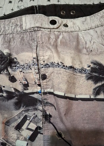 Gri Baskılı Mini Erkek Deniz Şortu - Görsel 5