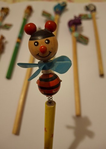 Renkli Ahşap Hayvan Figürlü Kalemler - Görsel 3