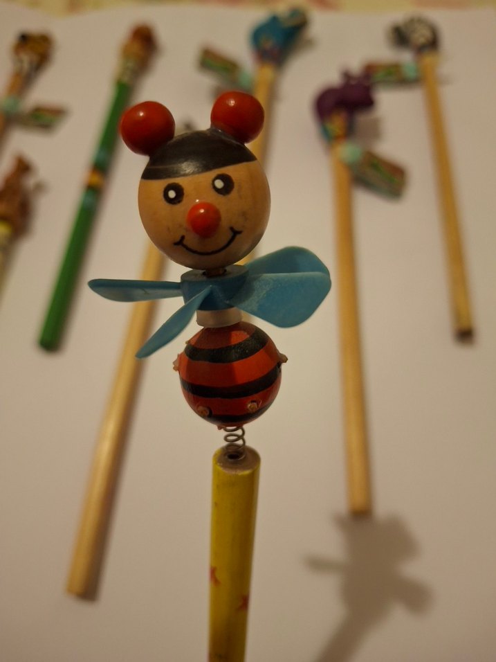 Renkli Ahşap Hayvan Figürlü Kalemler - Görsel 3