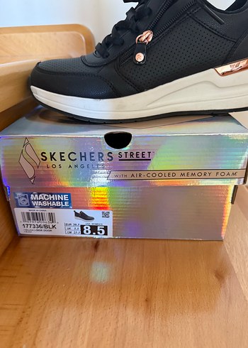 Skechers Skechers Siyah Kadın Dolgu Topuklu Sneaker
