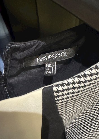 İpekyol Kemerli Siyah Midi Ofis Elbisesi - Görsel 2