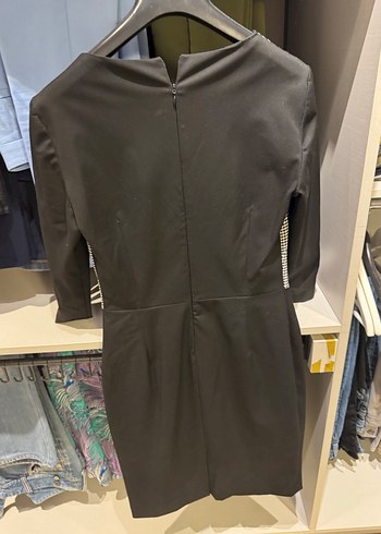 İpekyol Kemerli Siyah Midi Ofis Elbisesi - Görsel 3