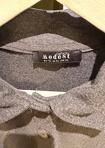 Defacto Gri Düğmeli Midi Triko Elbise - Görsel 2