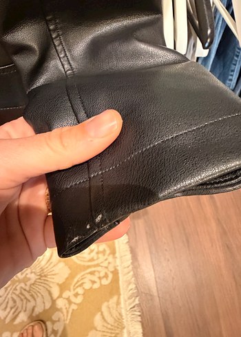 Mavi Kadın Deri Biker Ceket - Görsel 3