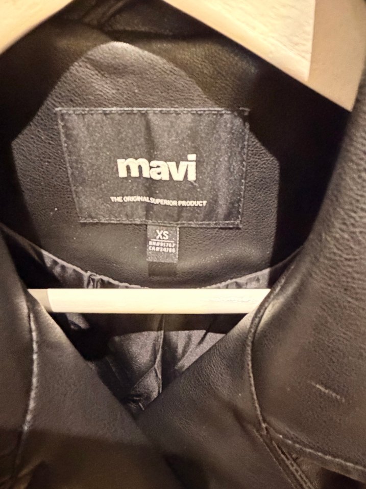 Mavi Kadın Deri Biker Ceket - Görsel 2