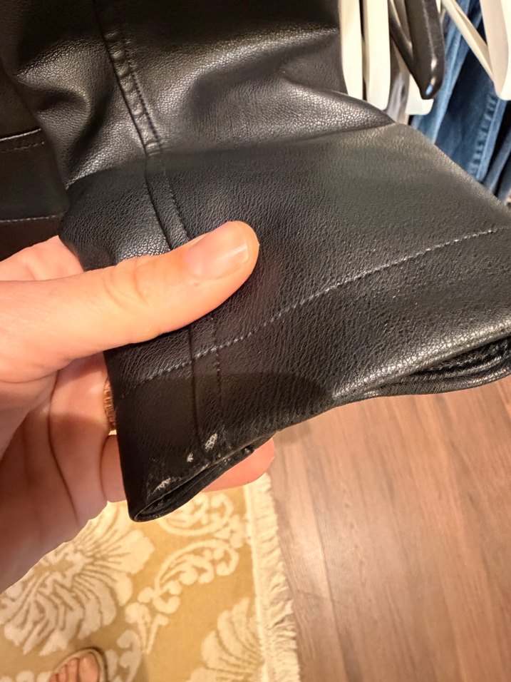 Mavi Kadın Deri Biker Ceket - Görsel 3