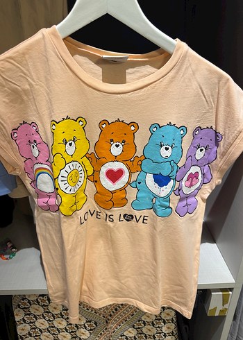 Benetton Kız Çocuk Camel Pamuklu Baskılı Tişört