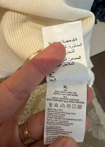 xl Beden beyaz Renk U.S Polo Pamuk V Yaka Beyaz Erkek Kazak