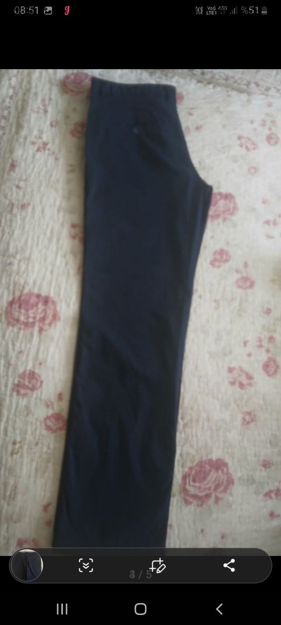 Erkek Cashmere Lacivert Regular Fit Ofis Pantolonu - Görsel 4