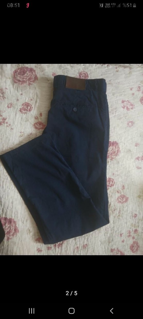 Erkek Cashmere Lacivert Regular Fit Ofis Pantolonu - Görsel 2