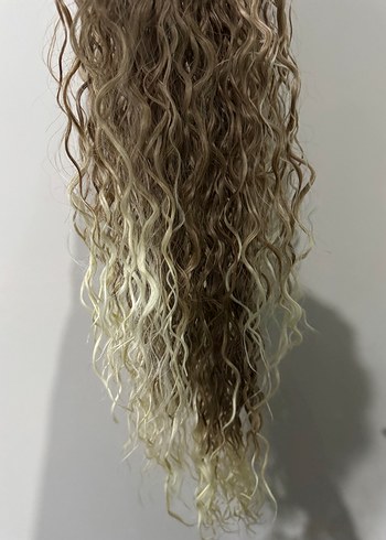 Bej Gri Dalgalı Sentetik Saç Tokası - Görsel 4