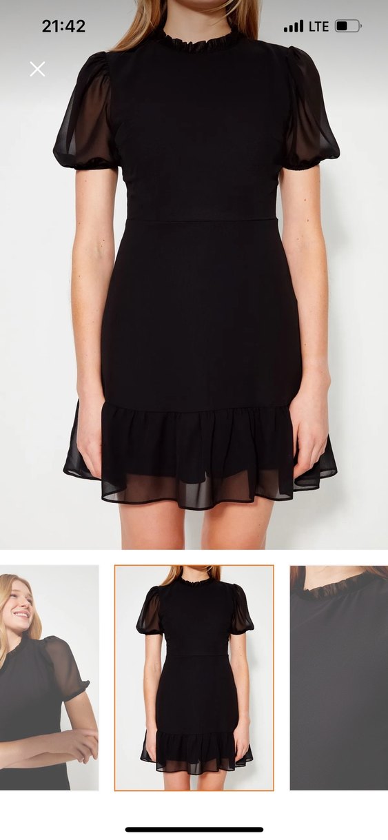 Şifon elbise - Görsel 4