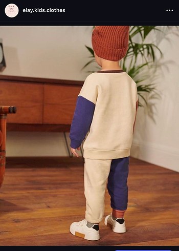 6 Yaş Beden Köpek Baskılı Sweatshirt ve Eşofman Takımı