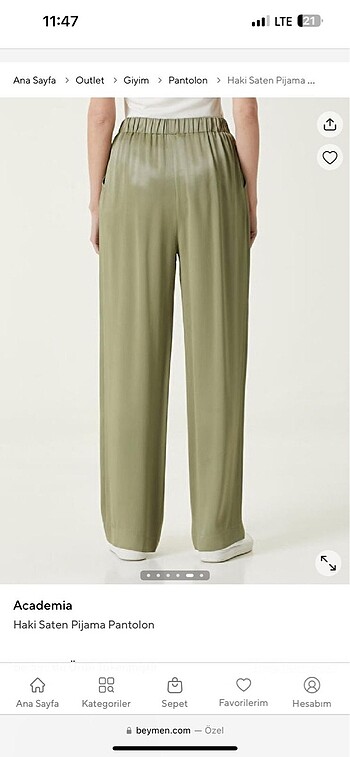 Beymen Academia Saten Pantalon