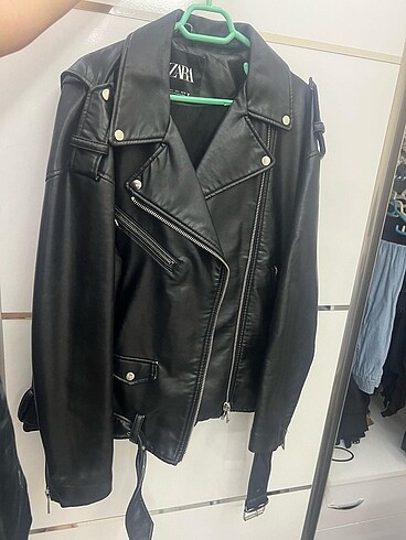 Zara oversize s beden deri ceket
