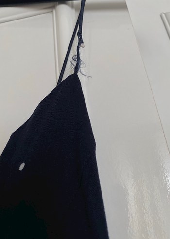 Diğer Puantiyeli V Yakalı Lacivert elbise