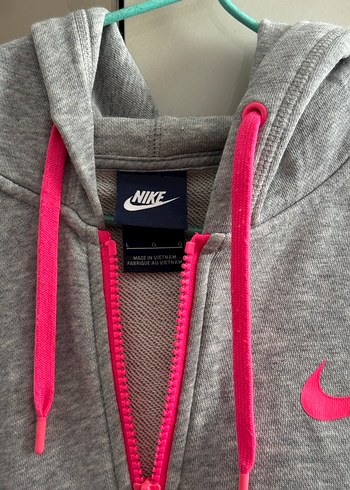 Nike Nike Gri Kapüşonlu Fermuarlı Kadın Sweatshirt