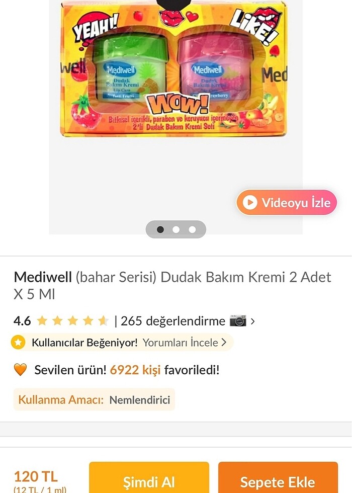 Mediwell dudak bakım kremi - Görsel 2