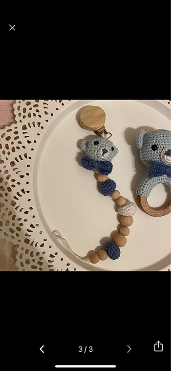 Beden Emzik askısı ve diş kaşıma oyuncağı
