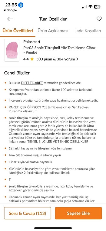Beden Yüz temizleme cihazı
