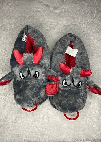 diğer Beden Gri Peluş ev terlik Boğa figürü