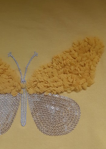 Kız Çocuk Sarı Uzun Kollu Tişört - Görsel 7