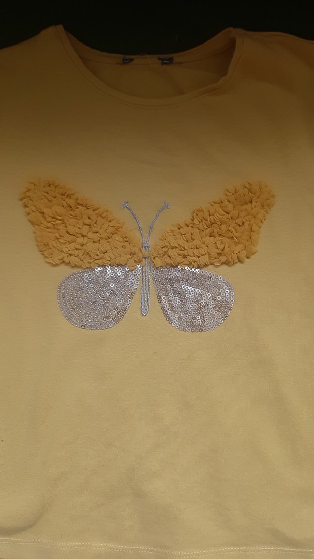 Kız Çocuk Sarı Uzun Kollu Tişört - Görsel 2