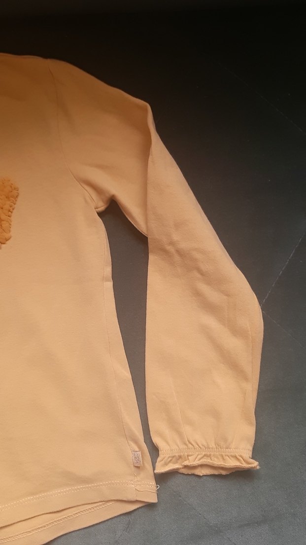 Kız Çocuk Sarı Uzun Kollu Tişört - Görsel 4