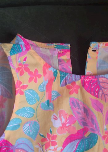 Lc Waikiki Renkli Baskılı Kolsuz Kız Elbisesi - Görsel 6