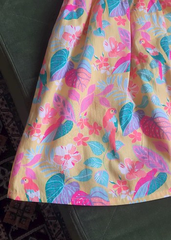 Lc Waikiki Renkli Baskılı Kolsuz Kız Elbisesi - Görsel 7