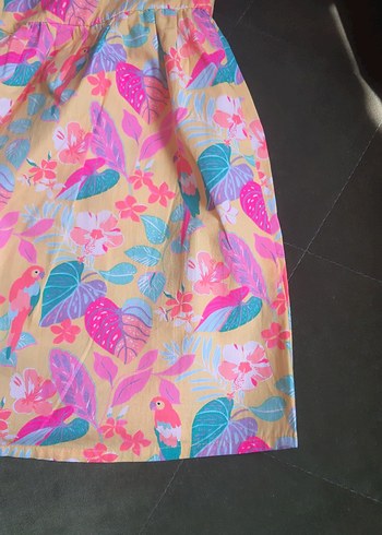 Lc Waikiki Renkli Baskılı Kolsuz Kız Elbisesi - Görsel 8