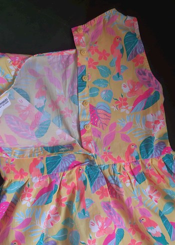 Lc Waikiki Renkli Baskılı Kolsuz Kız Elbisesi - Görsel 10