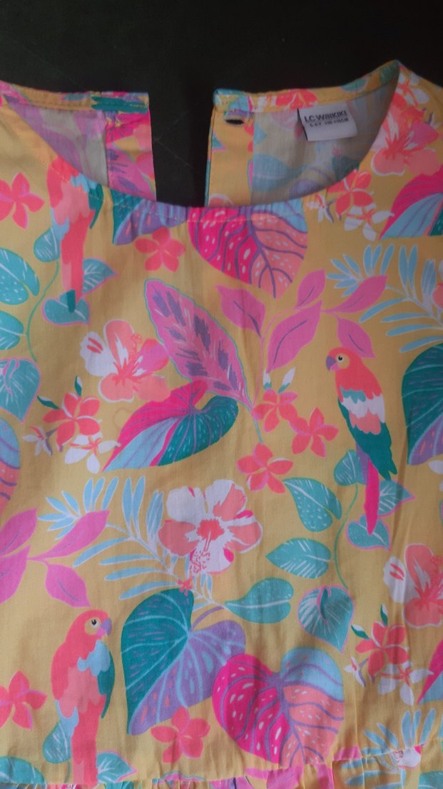 Lc Waikiki Renkli Baskılı Kolsuz Kız Elbisesi - Görsel 2