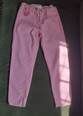 Kız Çocuk pembe ince kot pantolon