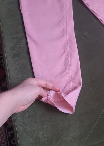 Kız Çocuk pembe ince kot pantolon - Görsel 5