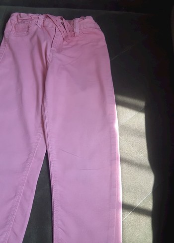 Kız Çocuk pembe ince kot pantolon - Görsel 7
